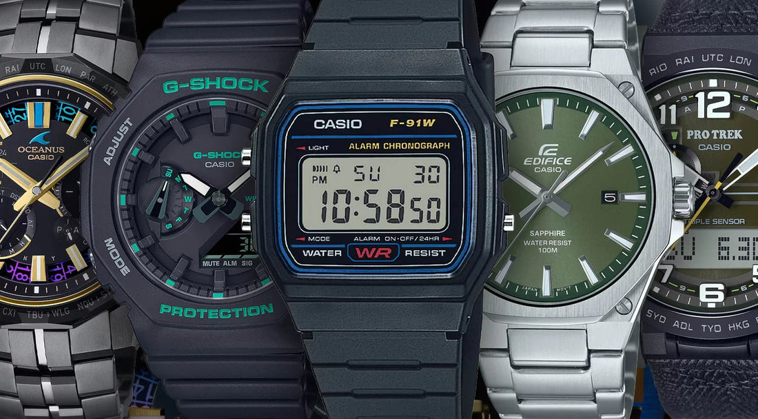 Casio models on display