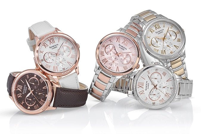 Casio Sheen Watches with Elegant Chain Straps