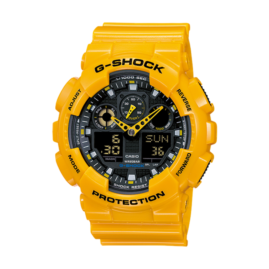 カシオ CASIO G-SHOCK GA-100A イエロー 稼働品 Casio G-Shock GA-100A-9ADR Vibrant Yellow Men's Watch – Maybrands